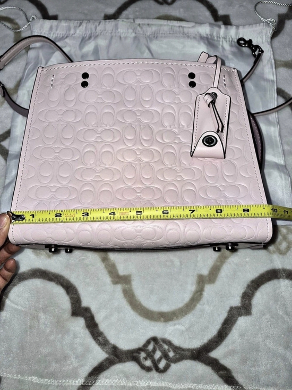 Coach Rogue 17 in Debossed Signature Leather Debossed Signature Leather Pink - Picture 2 of 10